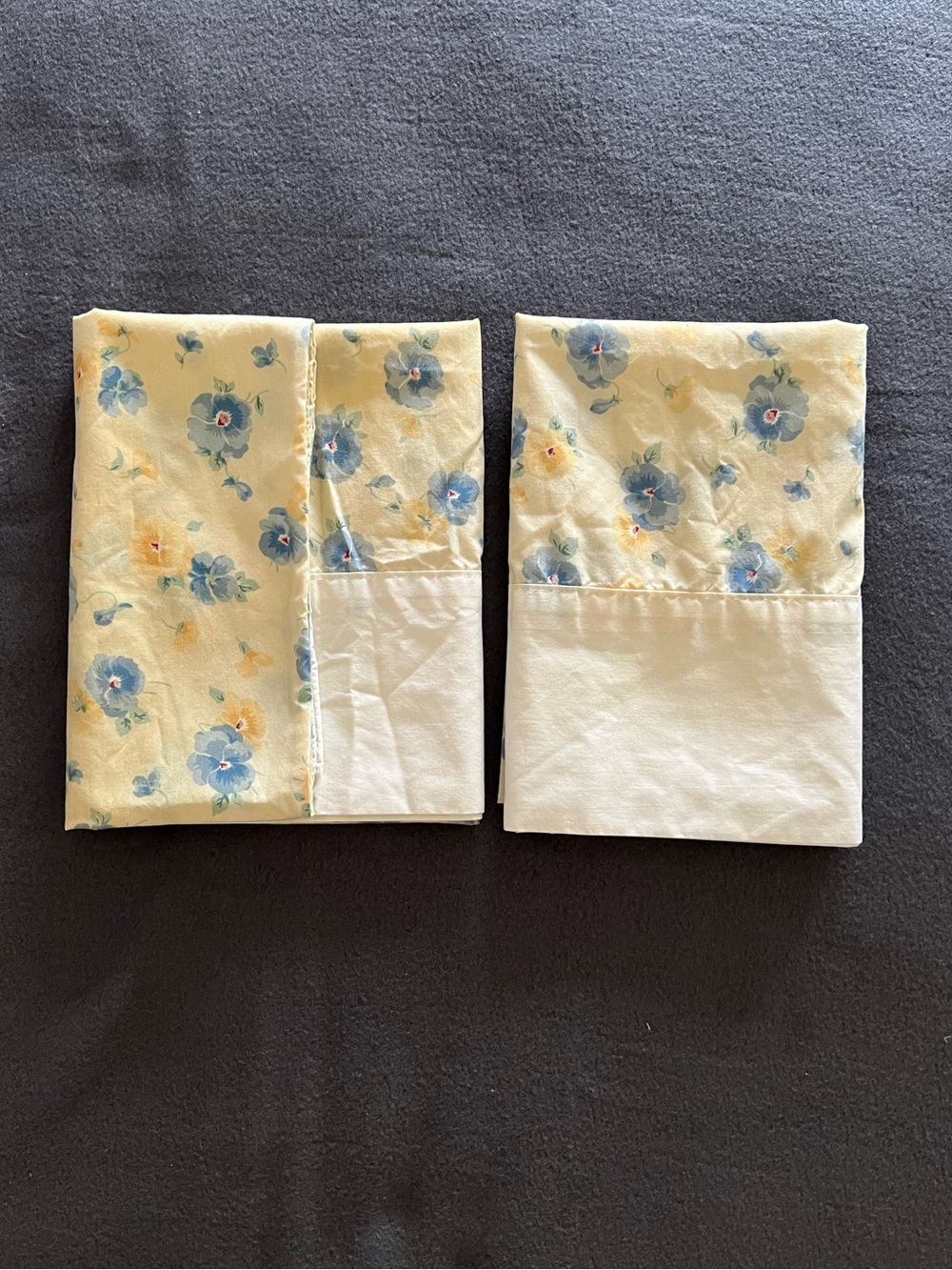 Springs Floral Blue and Cream Pillowcases